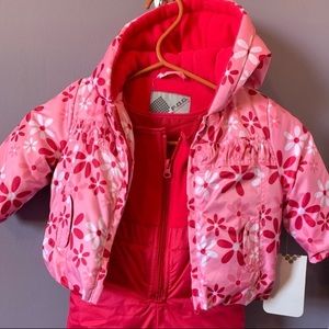 London Fog toddler pink 2 piece snowsuit bnwt nwt